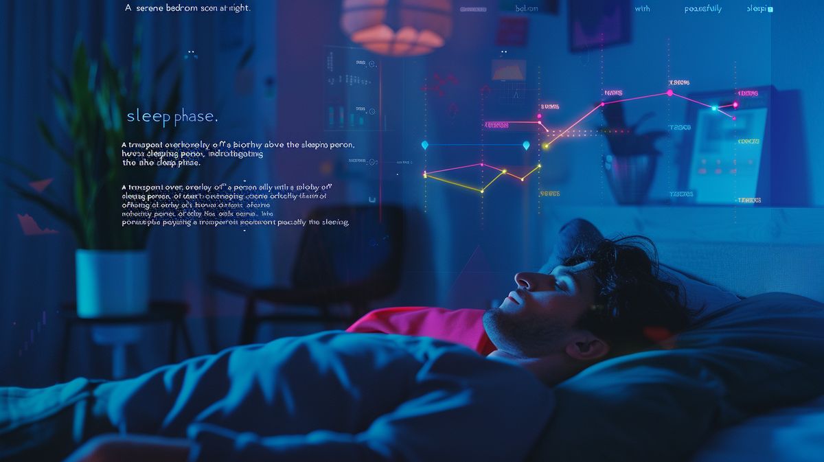 Biorhythmus und der Schlaf beeinflusst durch verschiedene Schlafphasen auf einem informativen Diagramm