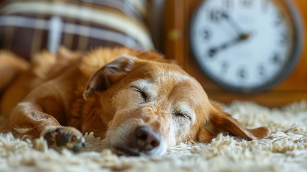 Organuhr Hund Diagramm zeigt optimale Zeiten für Aktivitäten und Ruhephasen